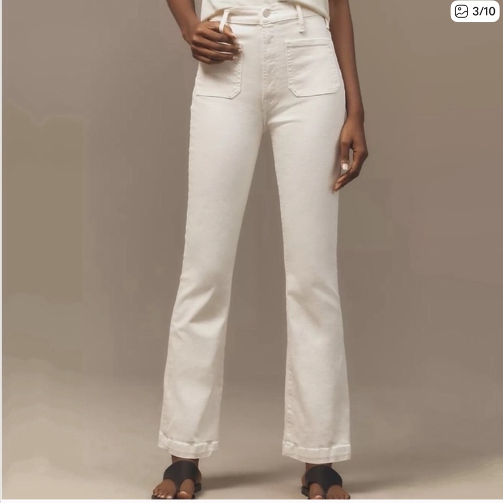 Mother Superior The Hustler Patch Pocket Flood Jeans Act Natural Size 30